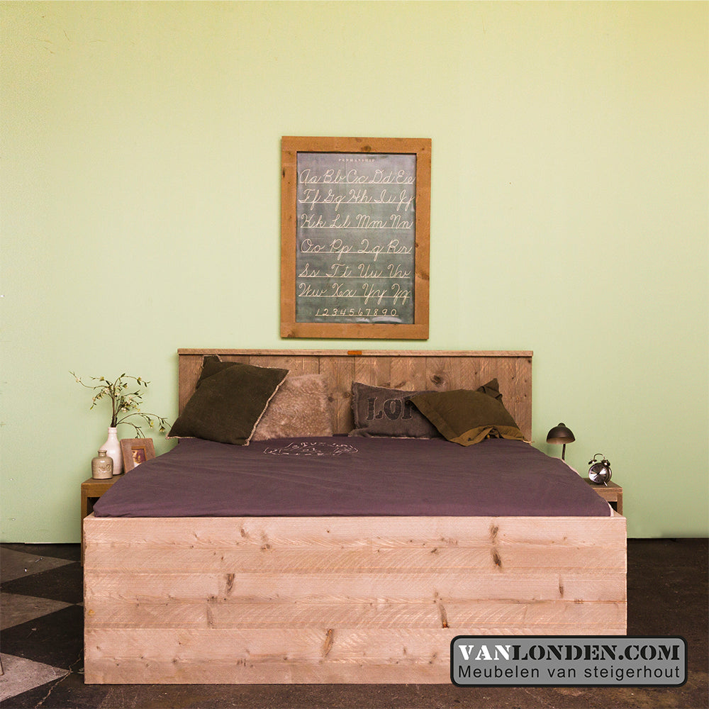 Steigerhouten tweepersoonsbed Lieselotte