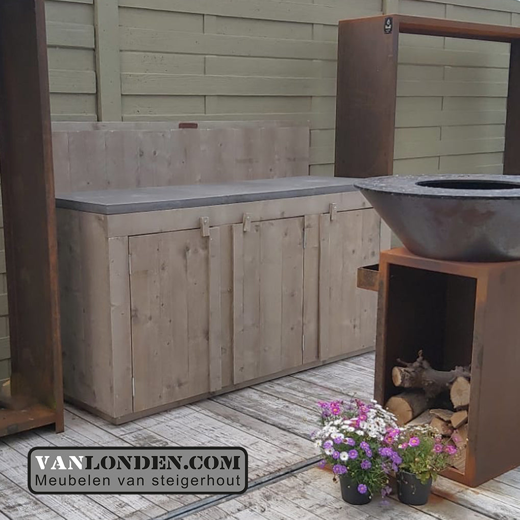 Steigerhouten buitenkeuken Philip