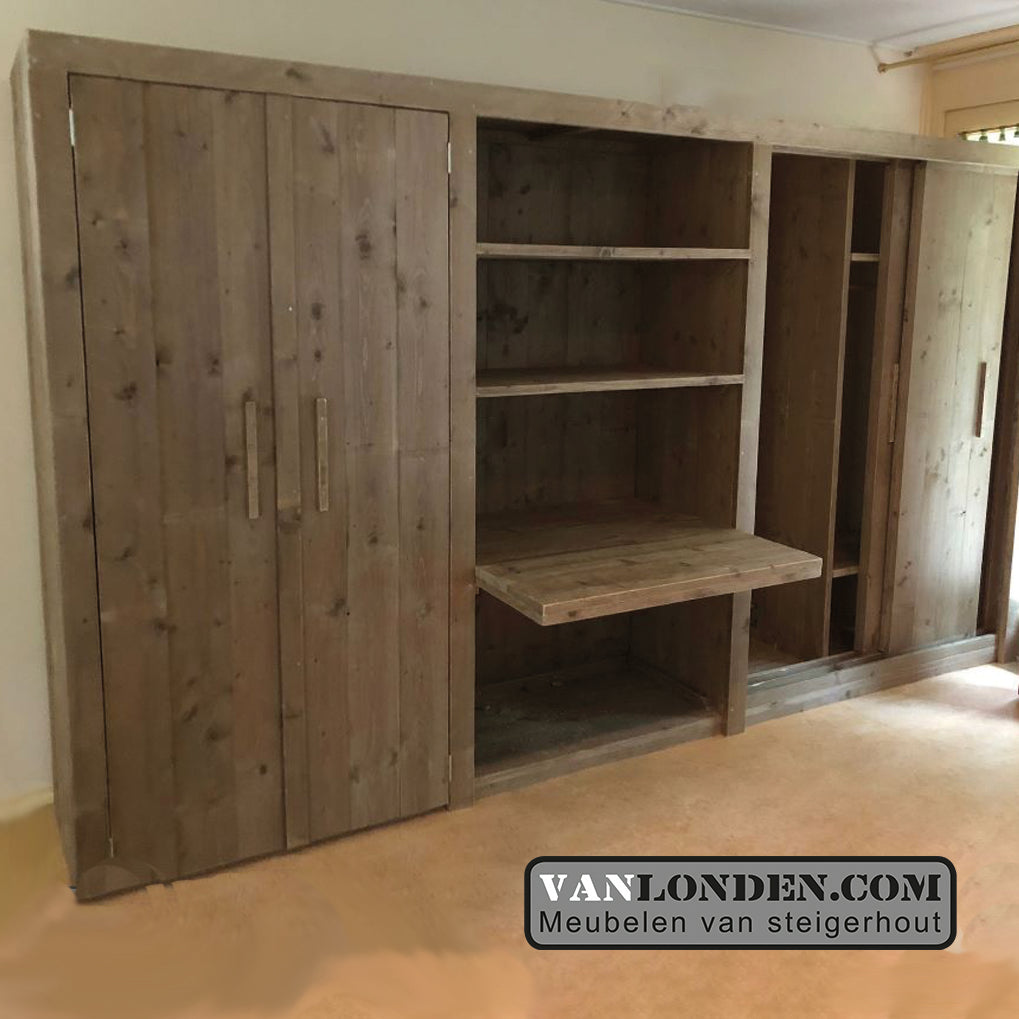 Steigerhouten bureaukast Froukje