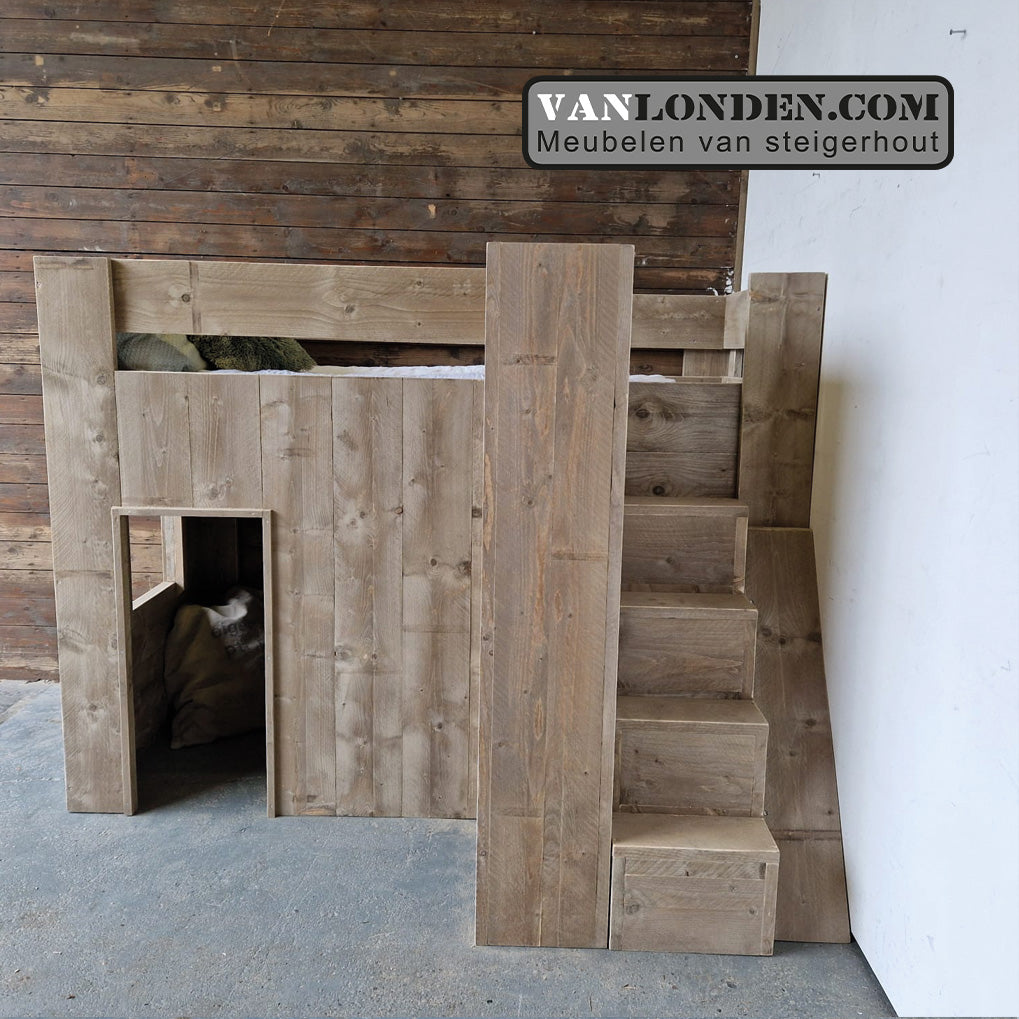 Steigerhouten hoogslaper Daan