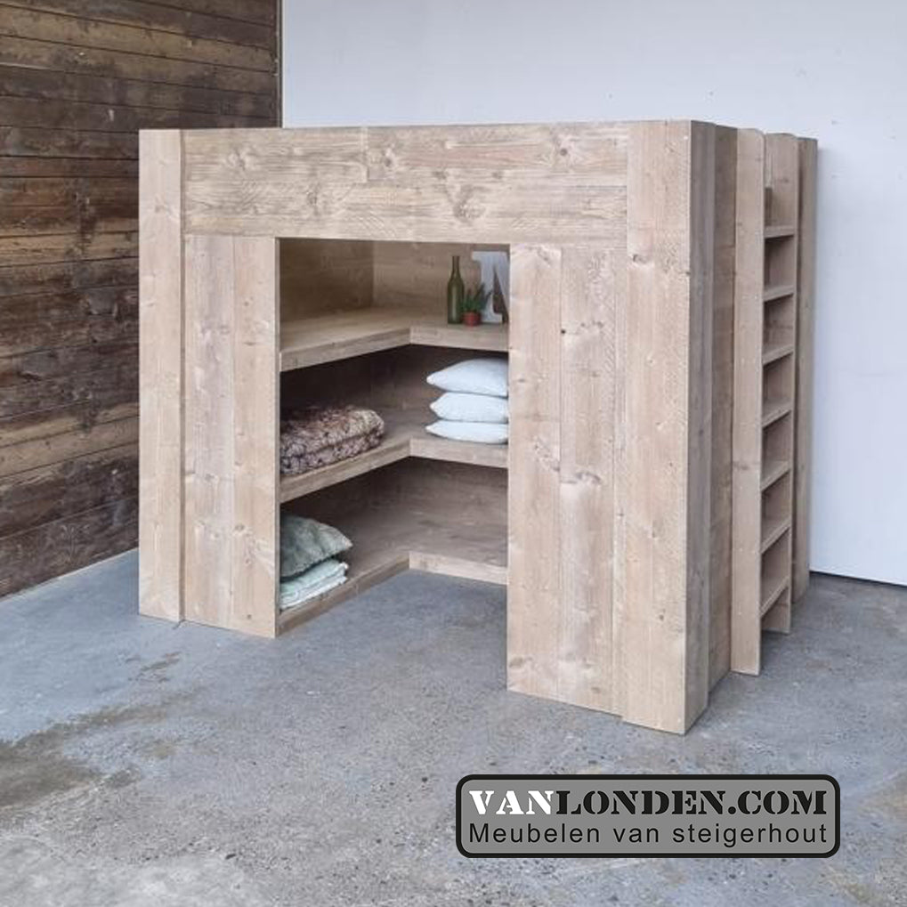 Steigerhouten hoogslaper Wiebe