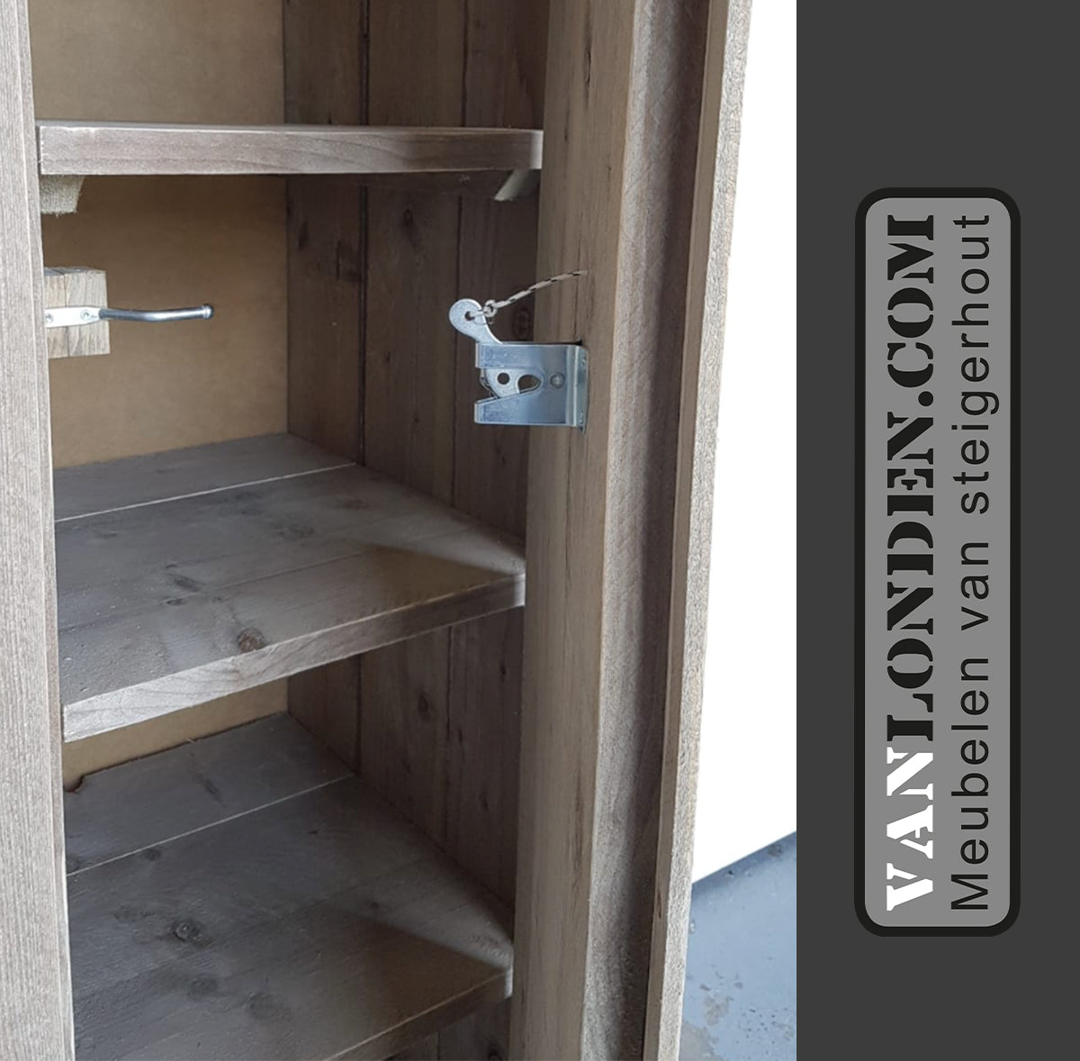 Steigerhouten kast met lades Alice