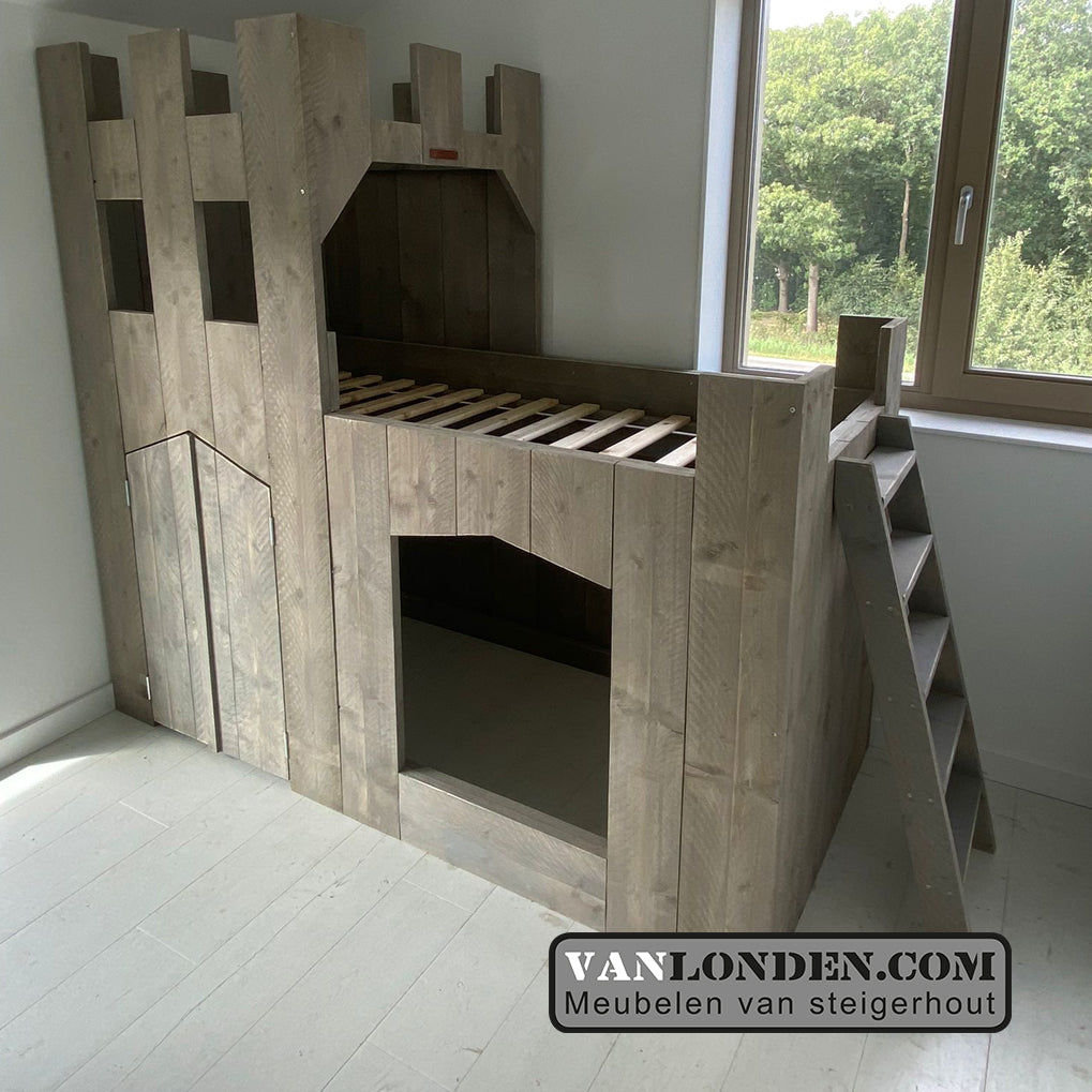 Steigerhouten kasteelbed Daniel