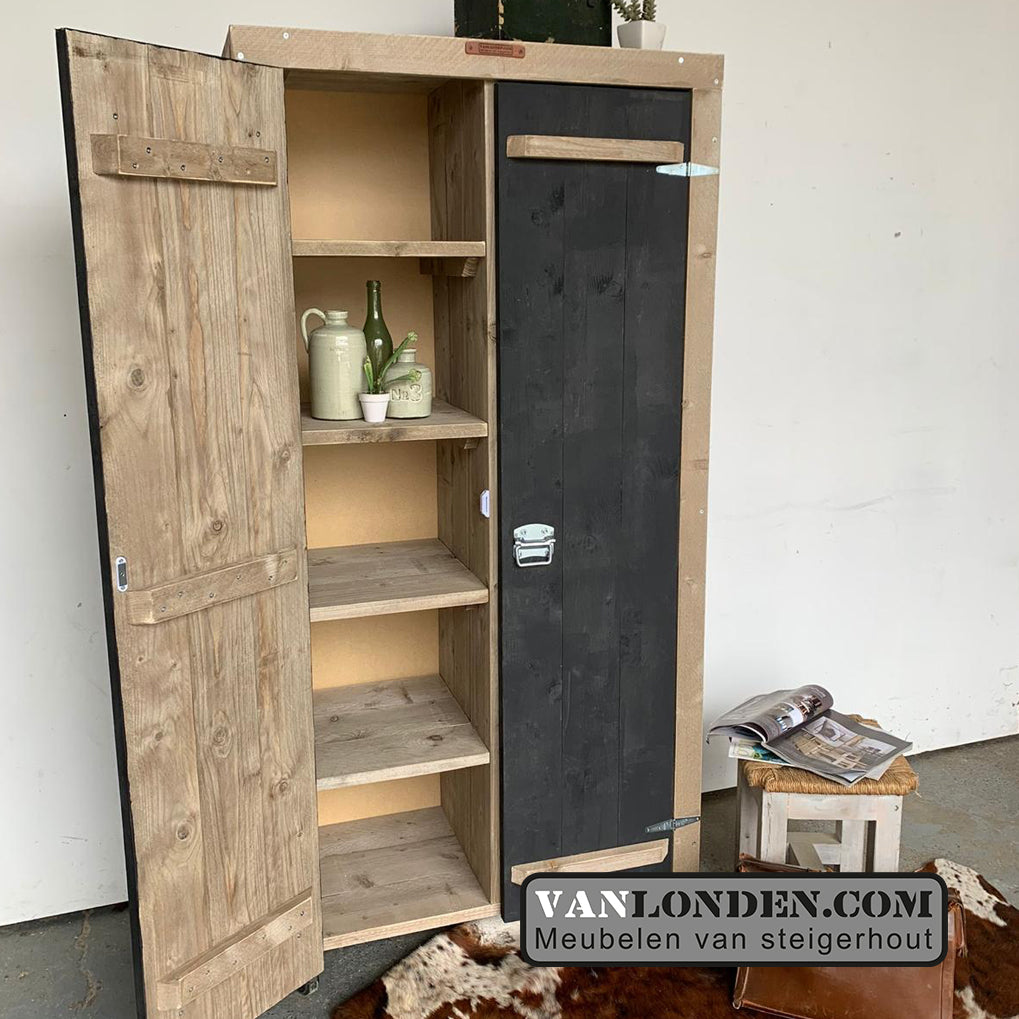 Steigerhouten kledingkast Chris