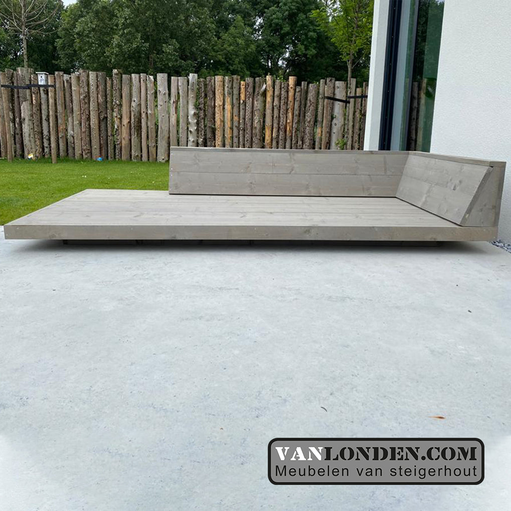 Steigerhouten loungebed Marc