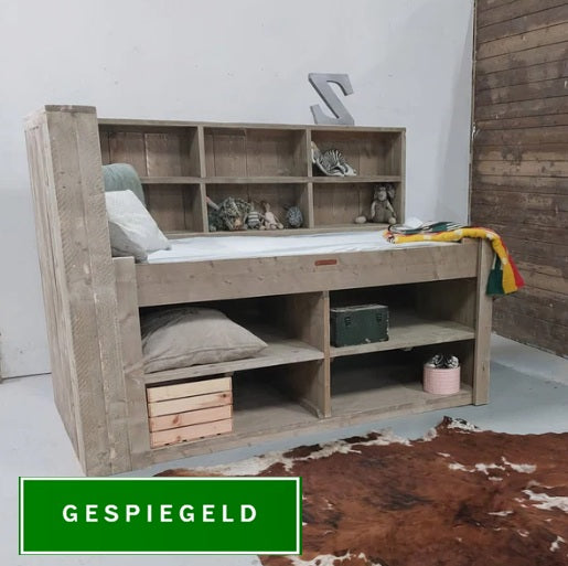 Steigerhouten halfhoogslaper dressoir Koby