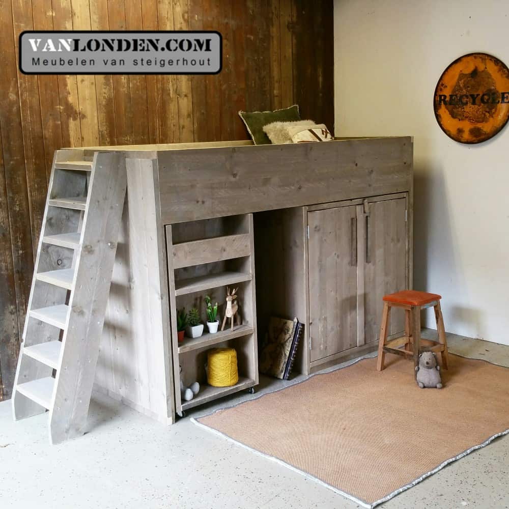 Steigerhouten hoogslaper Julian