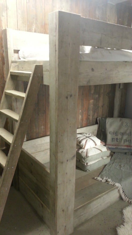 Steigerhouten stapelbed Sepp