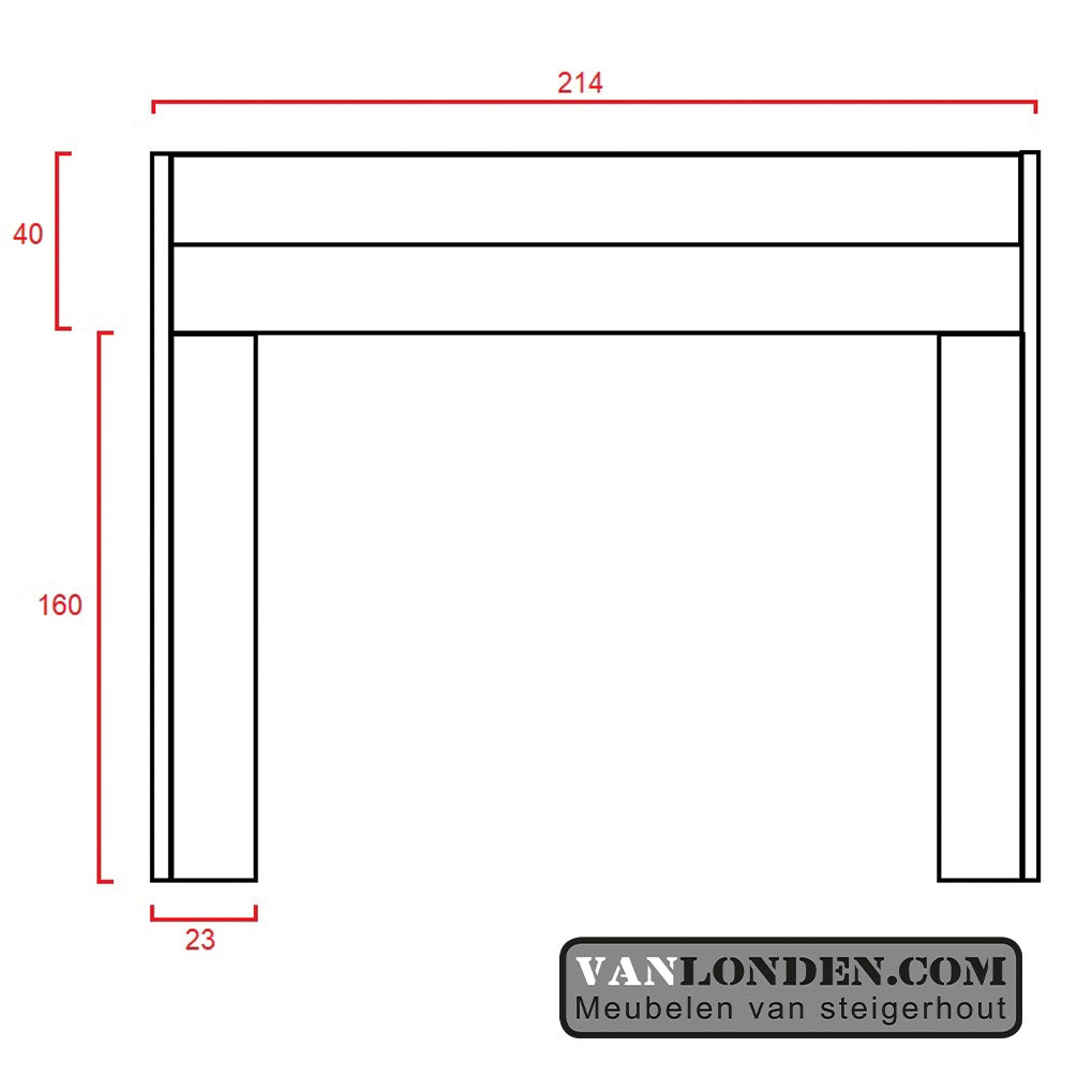 Steigerhouten hoogslaper met bureau Quinn