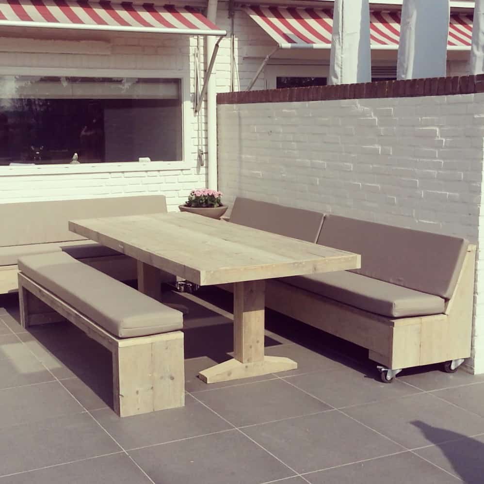 Actieve steigerhouten zitbanken bestellen