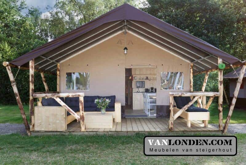 Inrichting glamping tenten