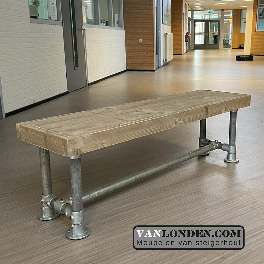 Actieve zitbank van steigerhout Nine