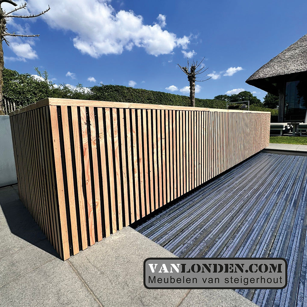 Douglas omkasting voor zwembad Rollo