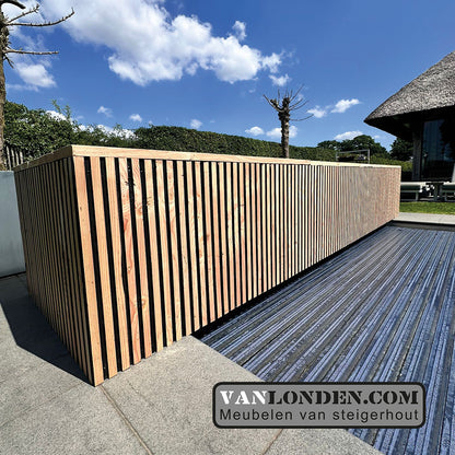 Douglas omkasting voor zwembad Rollo