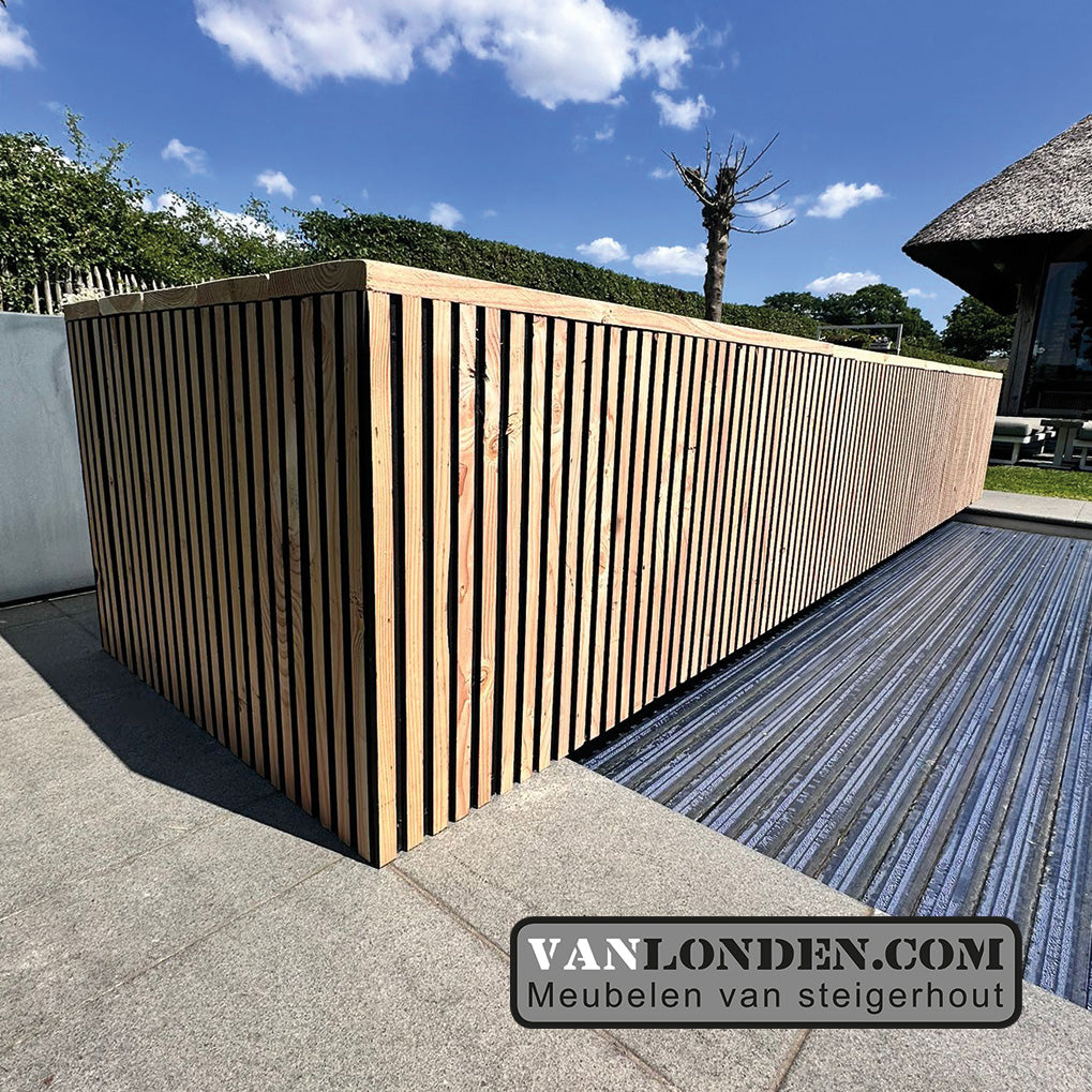 Douglas omkasting voor zwembad Rollo