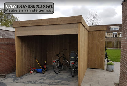 Overkapping met schuur en buitenkeuken