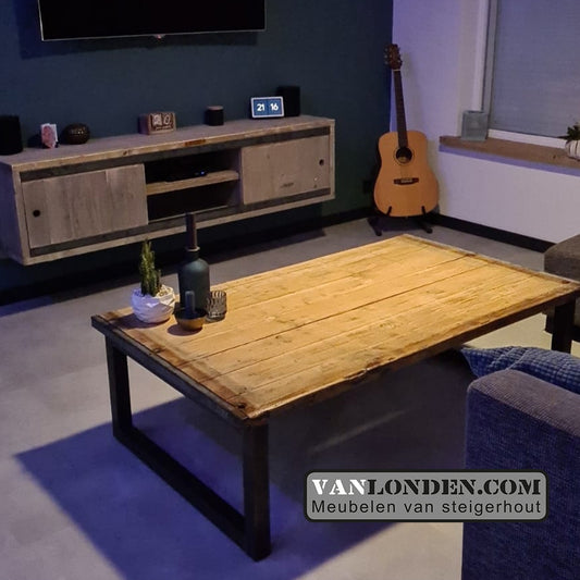 Steenschot salontafel Abel met stalen poten