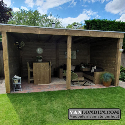 Steigerhout overkapping Sieb