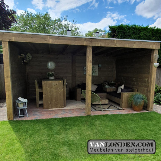 Steigerhout overkapping Sieb