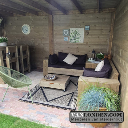 Steigerhout overkapping Sieb