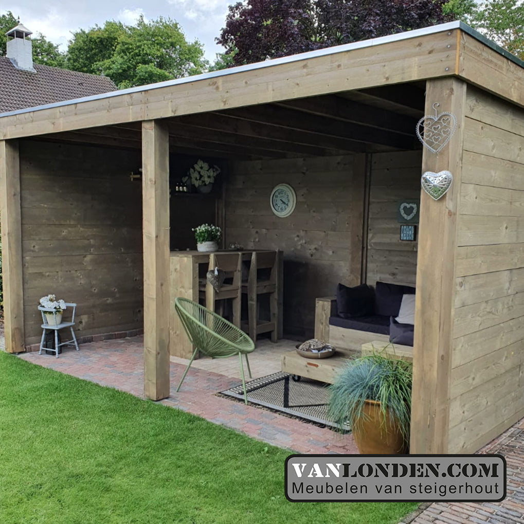 Steigerhout overkapping Sieb