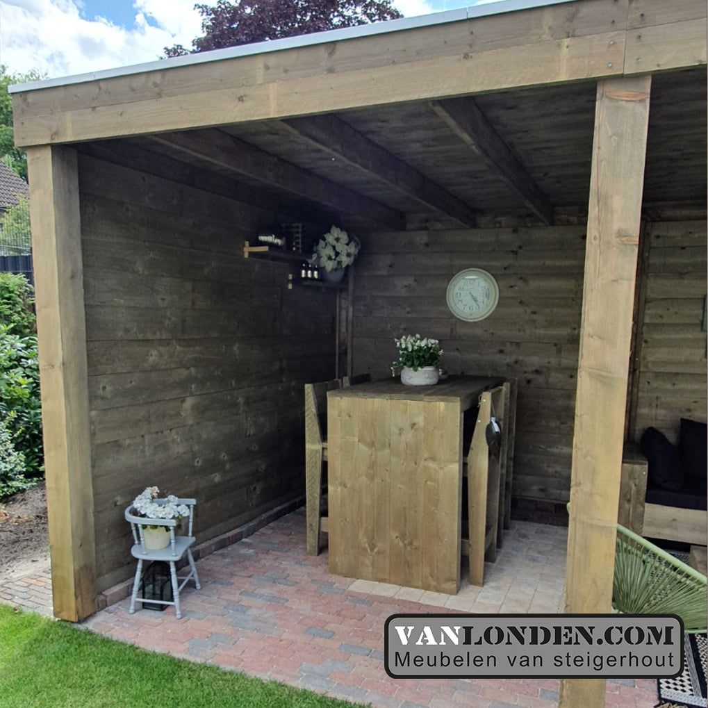 Steigerhout overkapping Sieb