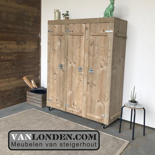 Steigerhouten kledingkast Keet