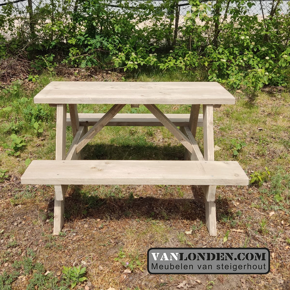 Steigerhouten Kinder picknicktafel Polle