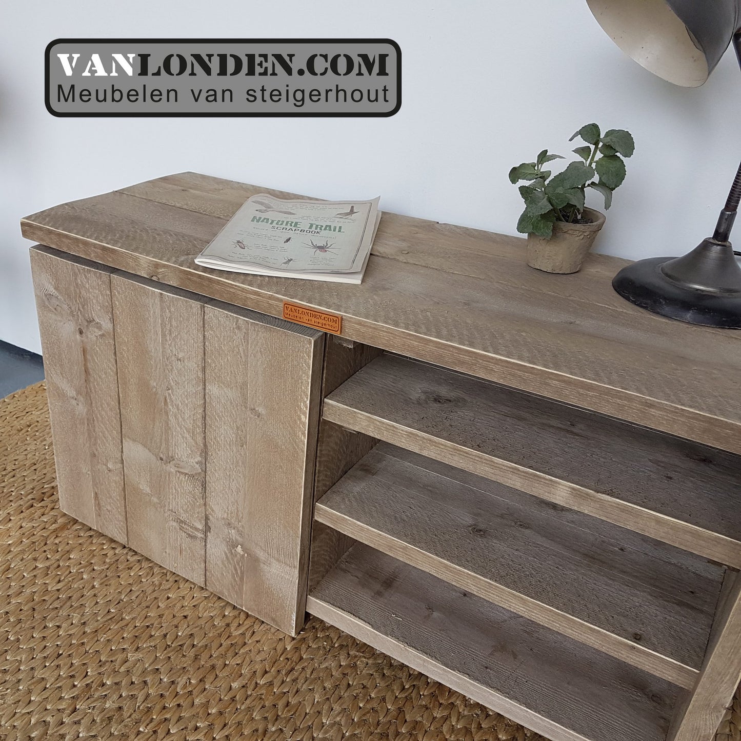 Steigerhouten tv-kastje Lianne