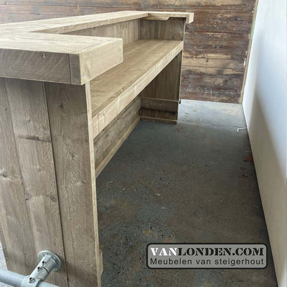 Steigerhouten bar/balie Merle