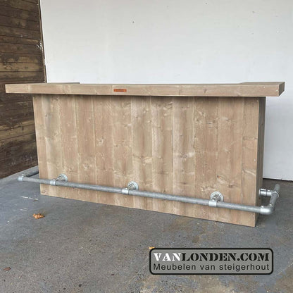 Steigerhouten bar/balie Merle