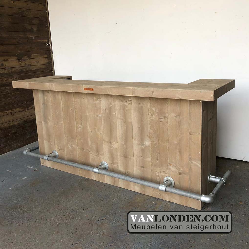 Steigerhouten bar/balie Merle