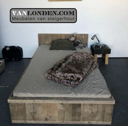 Steigerhouten bed Biba