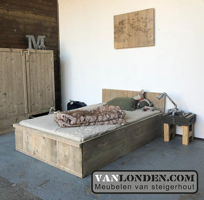 Steigerhouten bed Biba