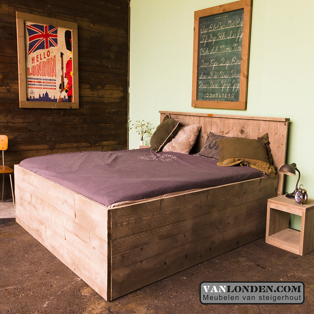 Steigerhouten tweepersoonsbed Lieselotte