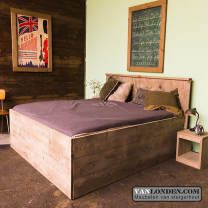 Steigerhouten tweepersoonsbed Lieselotte