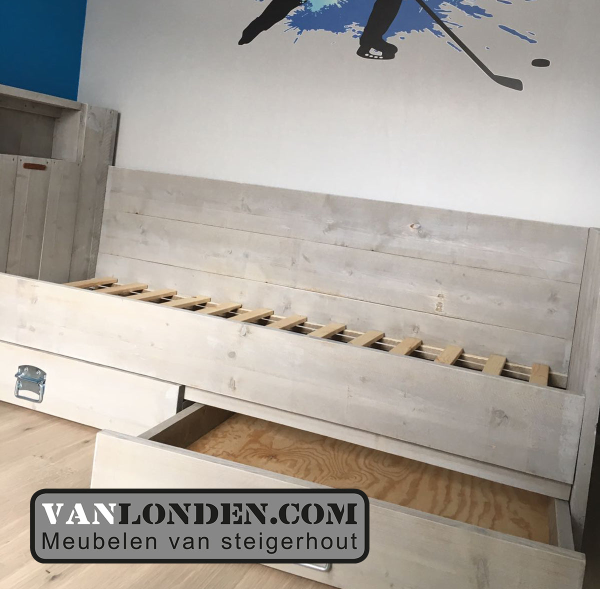 Steigerhouten bedbank Joas