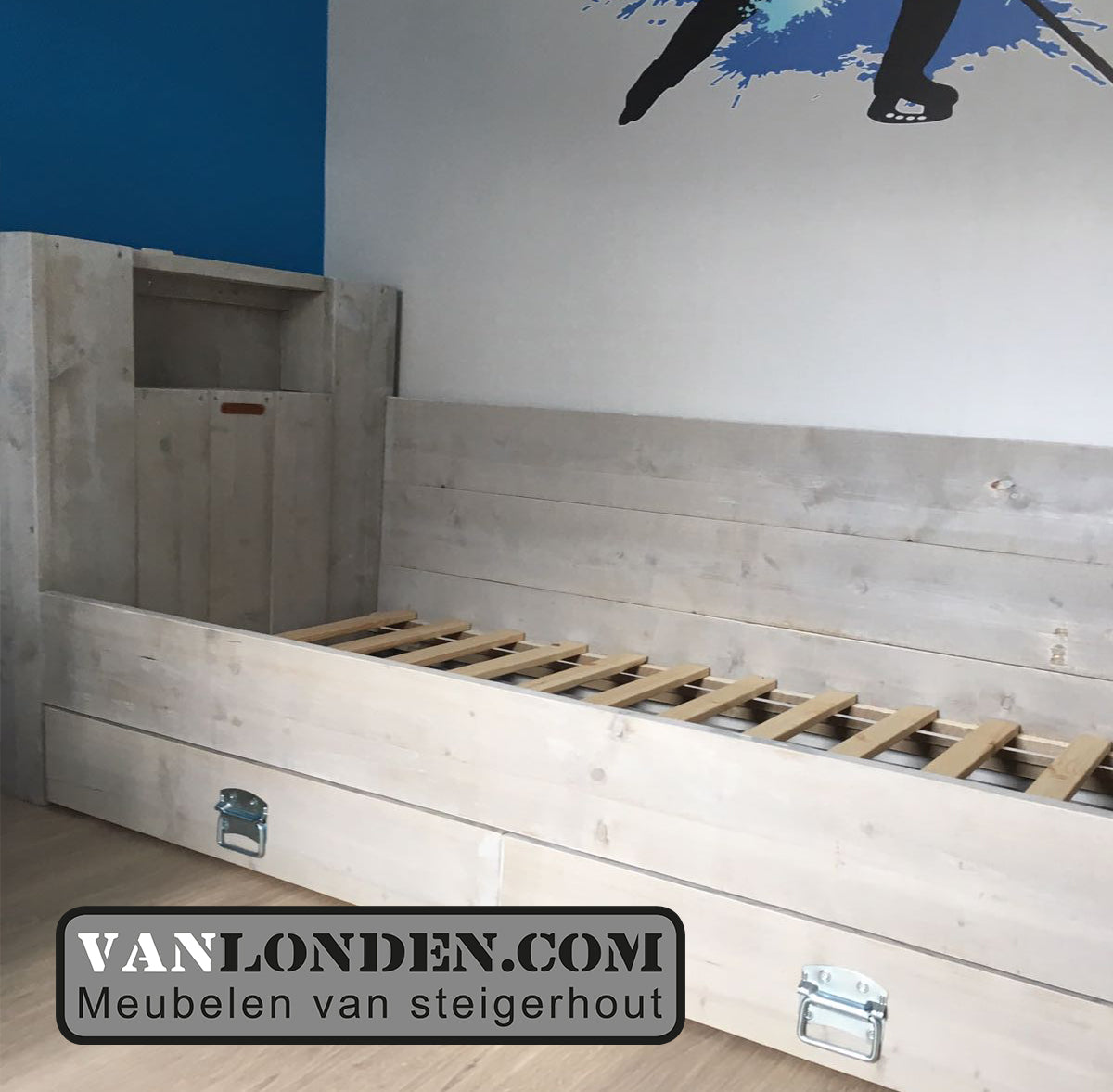 Steigerhouten bedbank Joas