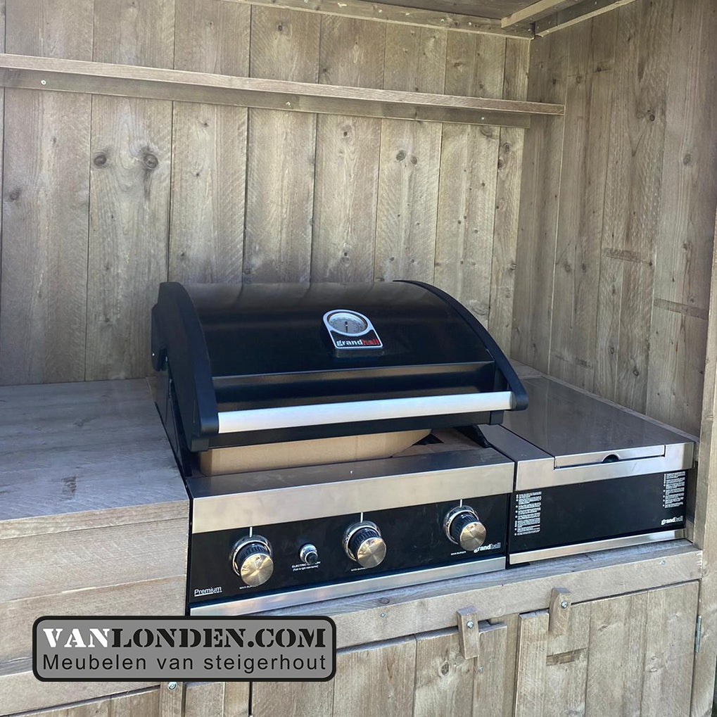 Steigerhouten buitenkeuken Bas