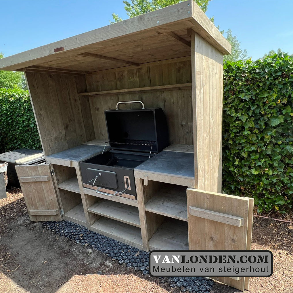 Steigerhouten buitenkeuken Corne