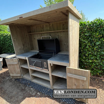 Steigerhouten buitenkeuken Corne