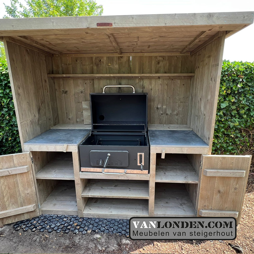 Steigerhouten buitenkeuken Corne