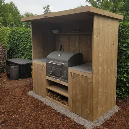 Steigerhouten buitenkeuken Corne