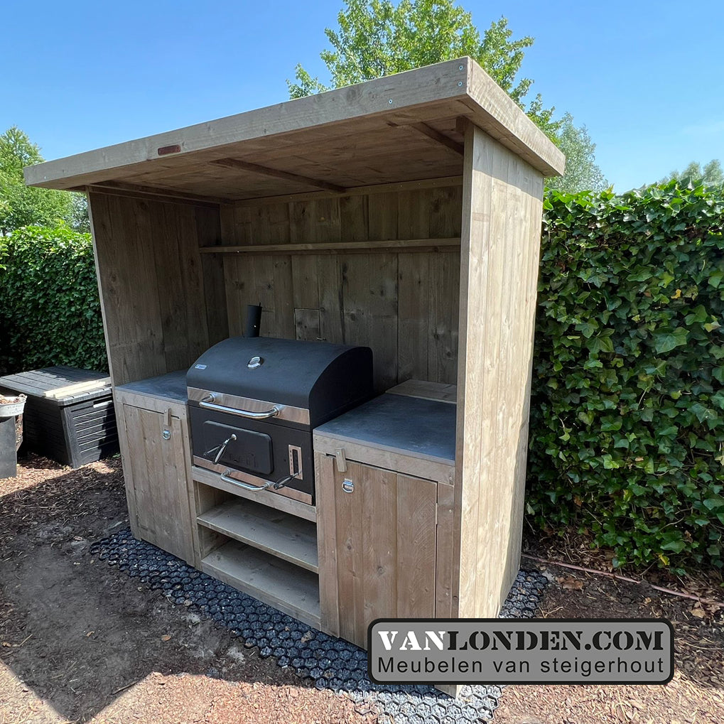 Steigerhouten buitenkeuken Corne