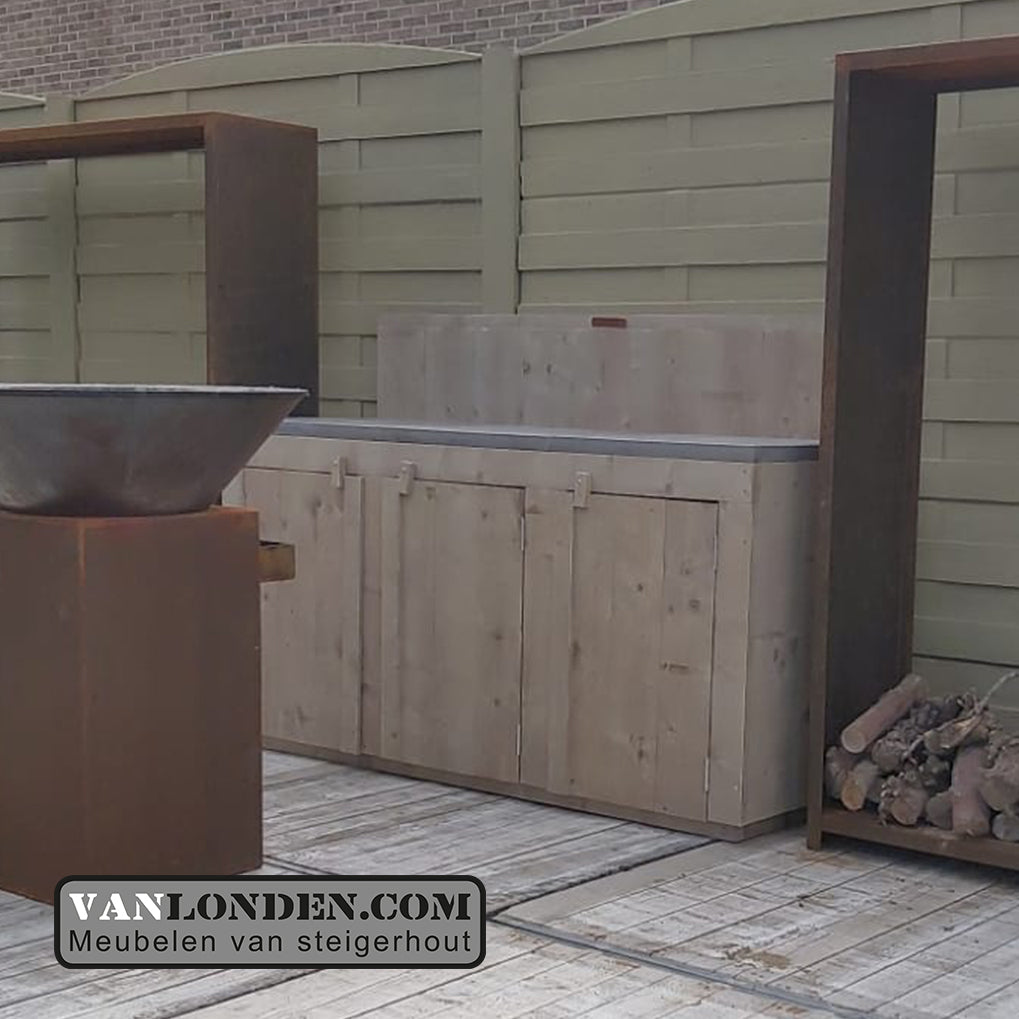 Steigerhouten buitenkeuken Philip