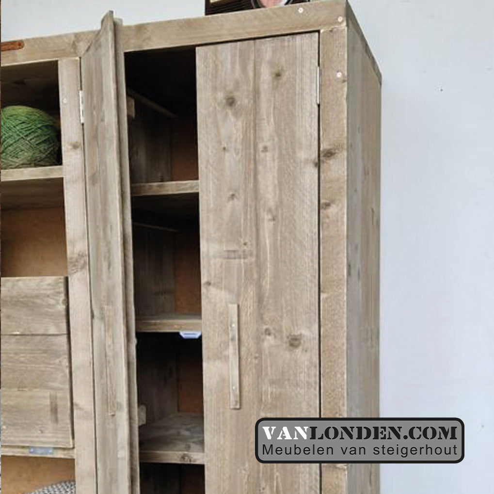 Steigerhouten bureaukast Fons