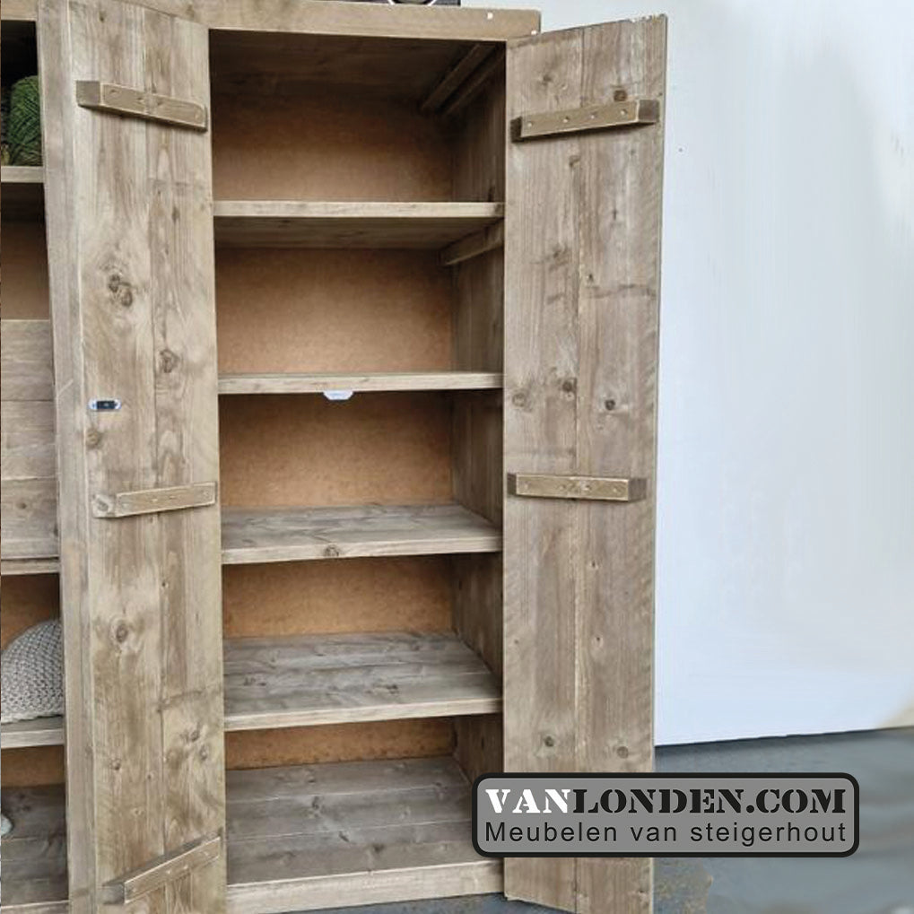 Steigerhouten bureaukast Fons