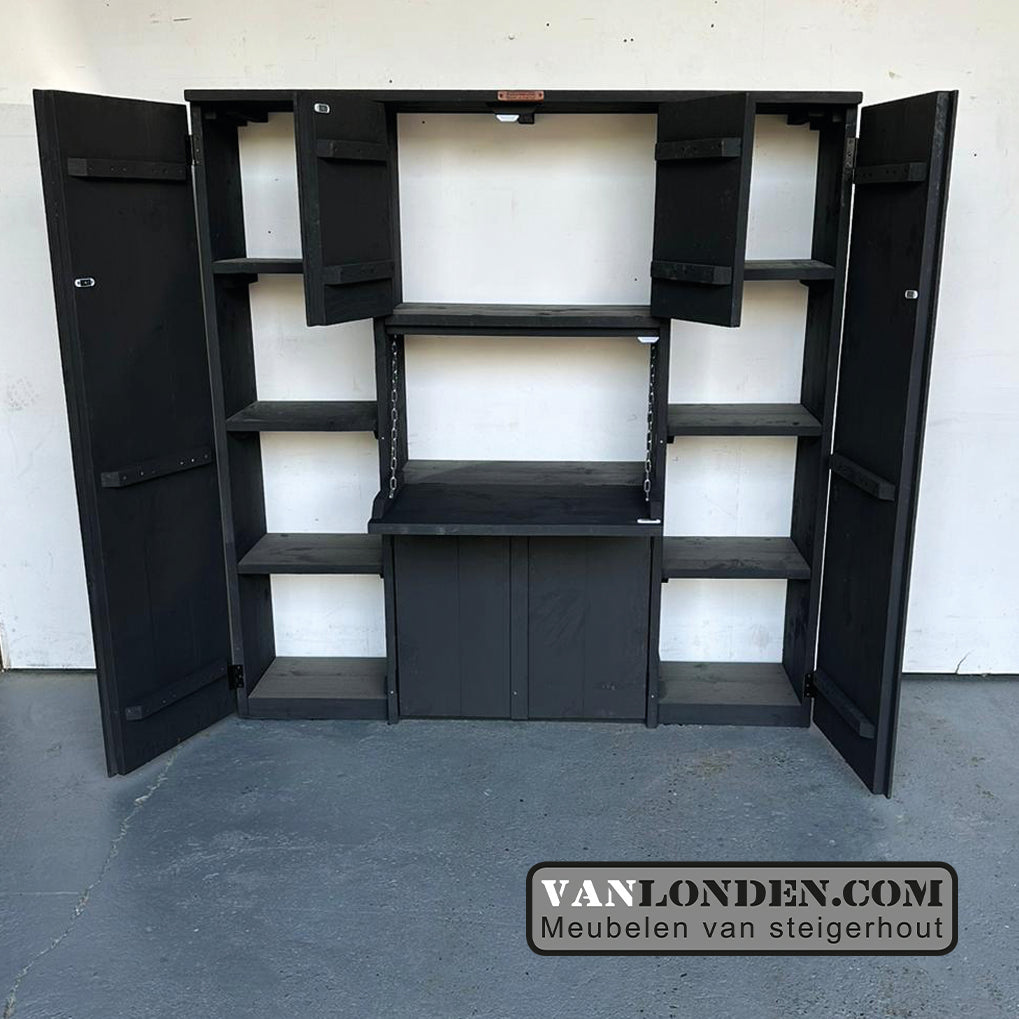 Steigerhouten bureaukast Serge