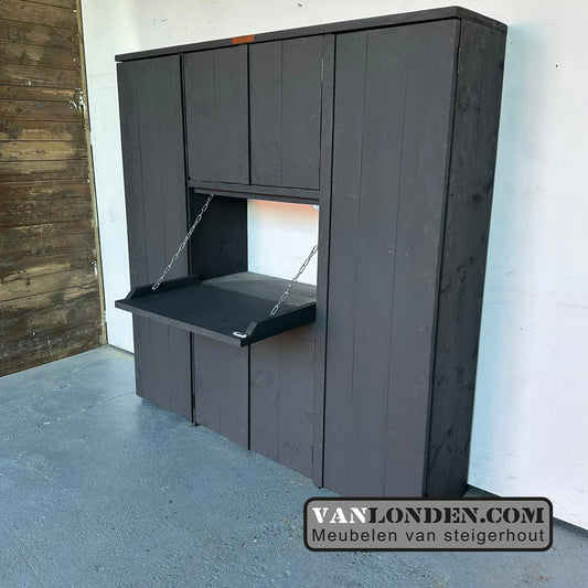 Steigerhouten bureaukast Serge