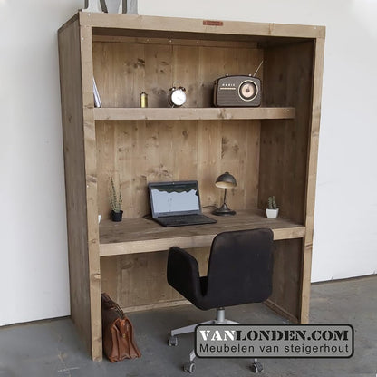 Steigerhouten bureaukast Walter